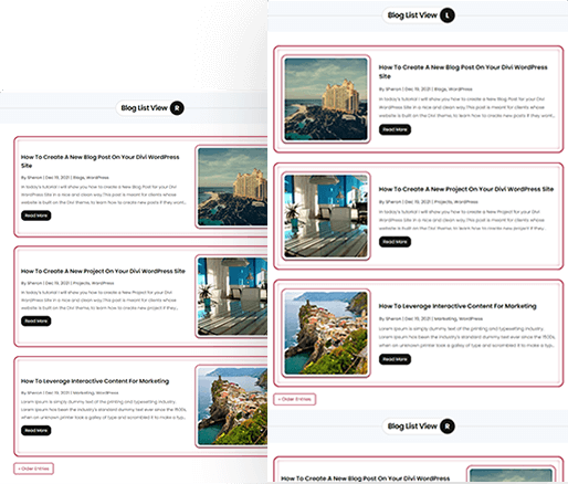 Divi Blog List View Layout 5