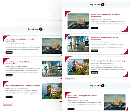 Divi Blog List View Layout 6