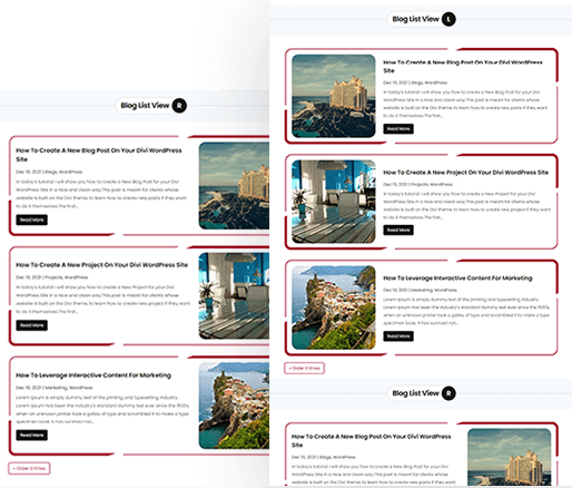 Divi Blog List View Layout 9