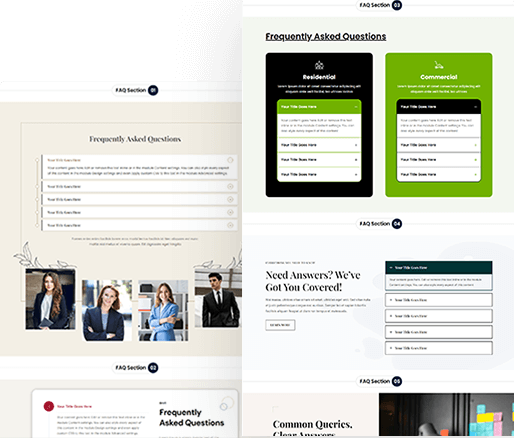 Divi FAQ Layouts 01 To 10