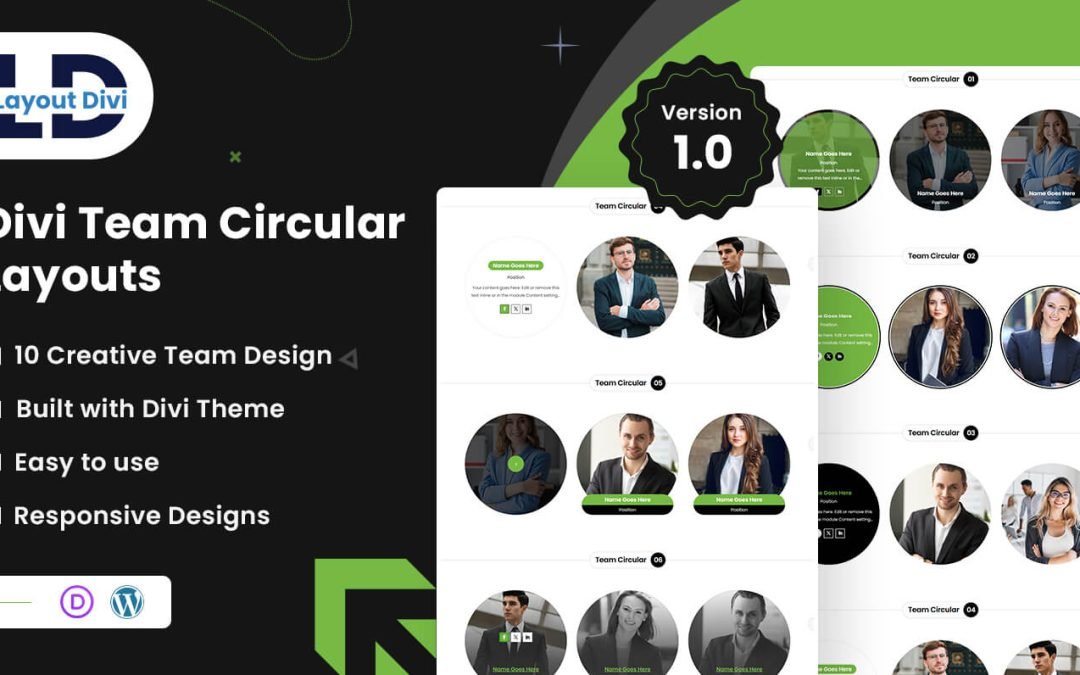 Divi Team Circular Design Layouts