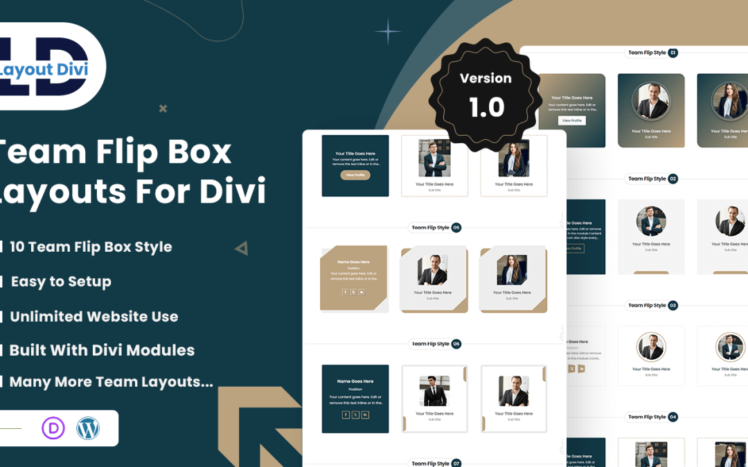 Team Flip Box Layouts For Divi