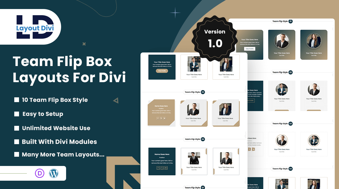 Team Flip Box Layouts For Divi