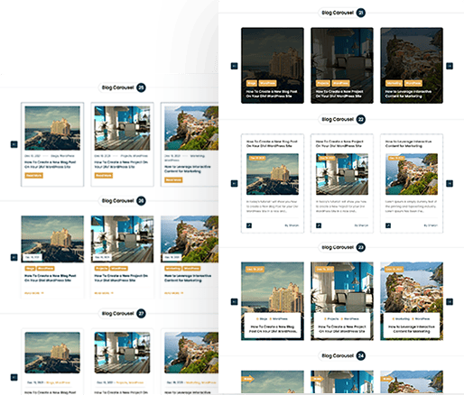 Blog Carousel Sections - Divi Layout Pack -21 to 30