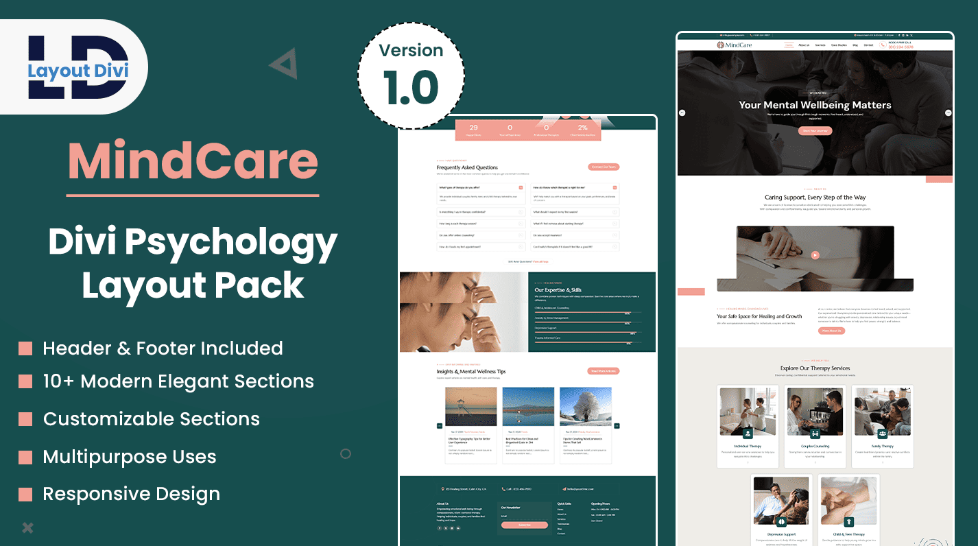 Divi Psychology Layout Pack- Featured Image