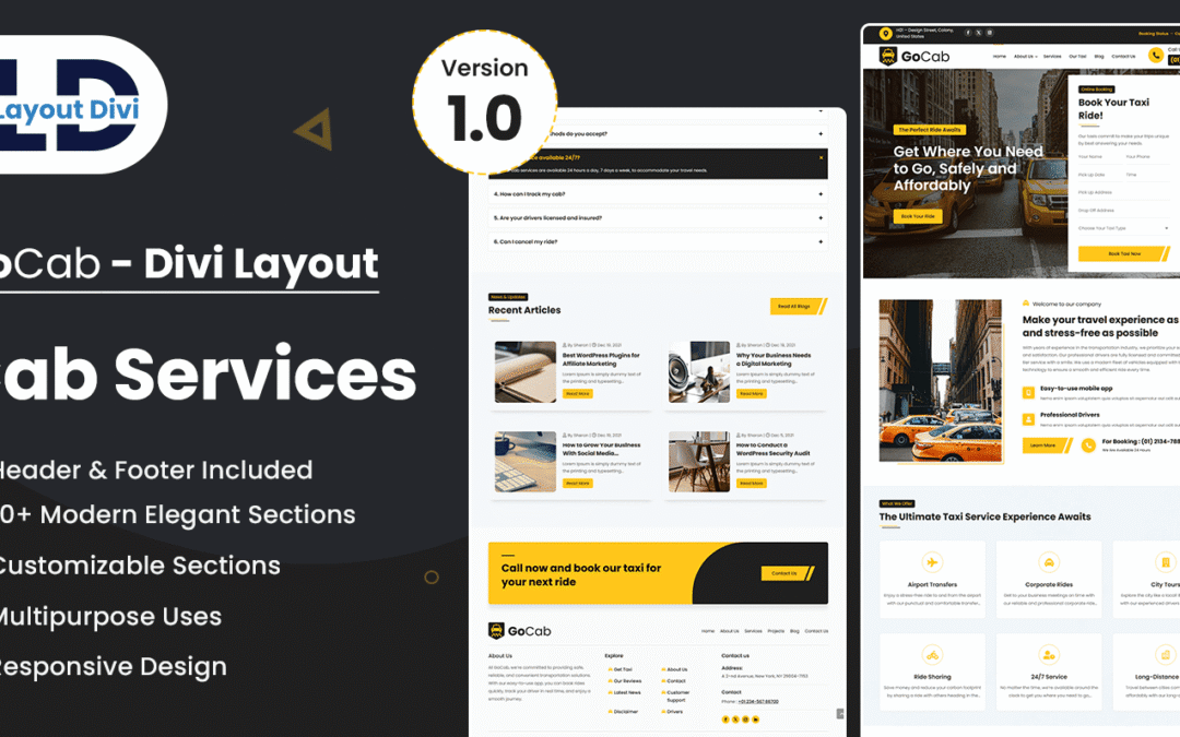 Divi Taxi Cab Service Layout-Featured Image