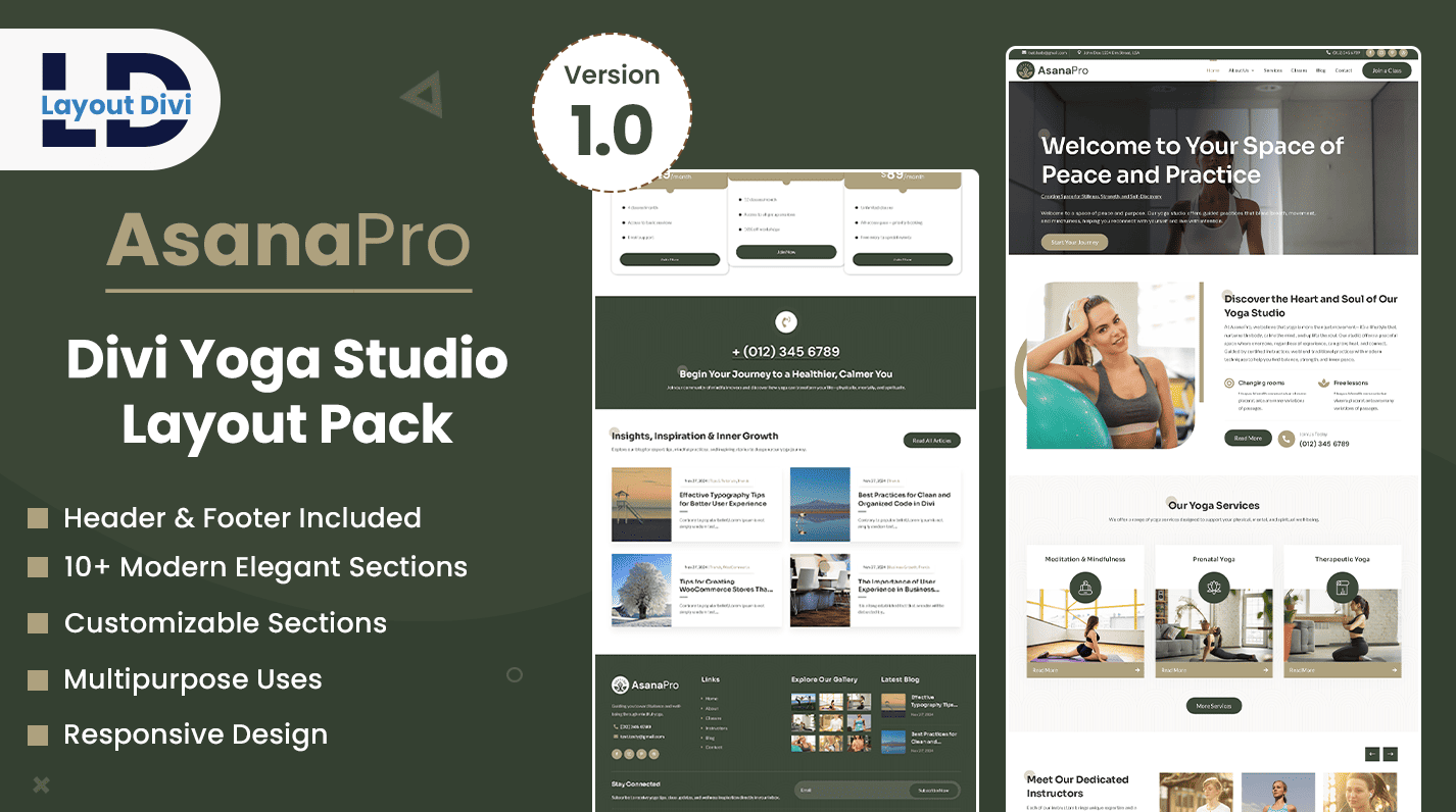 Divi Yoga Layout Pack- Featured Image